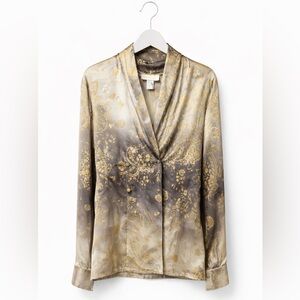 Escada Gold and Gray Blouse